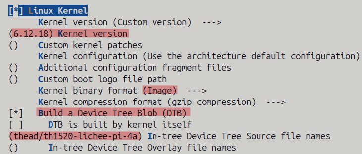 kernel menuconfig